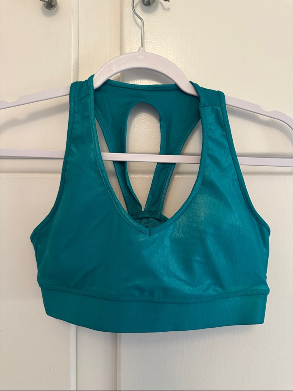 LIKE NEW Carbon38 Teal Snakeskin Sports Bra Padded